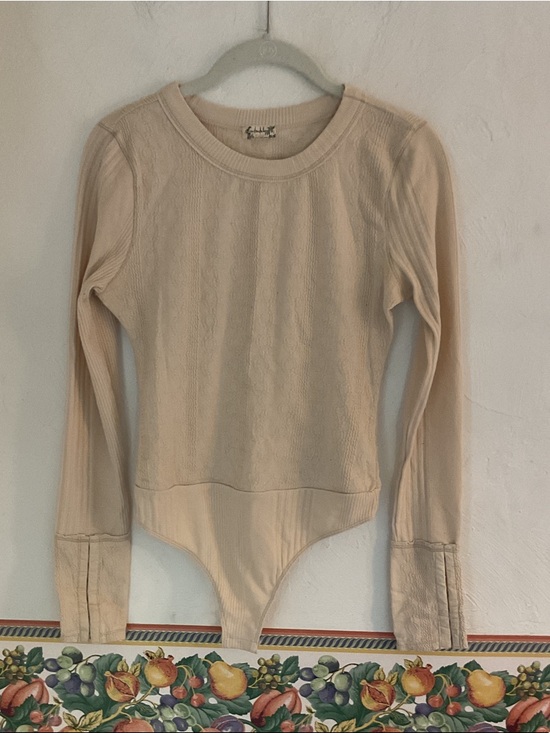 Free People Tops - Intimately Free People “Pointelle Me About It” Bodysuit, Size S, Cream/Ivory